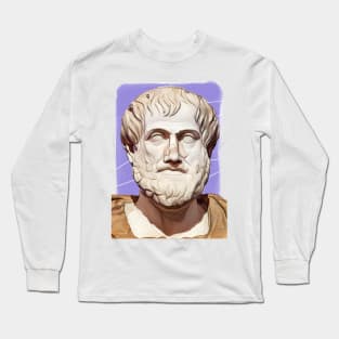 Greek Philosopher Aristotle illustration Long Sleeve T-Shirt